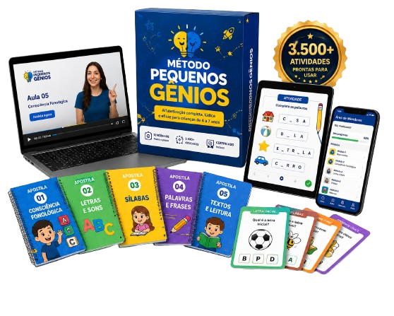 Kit Pequenos Gênios — Método completo de alfabetização